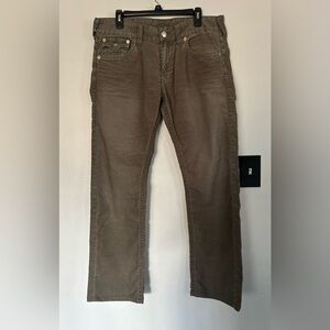 True Religion Olive Corduroy Pants